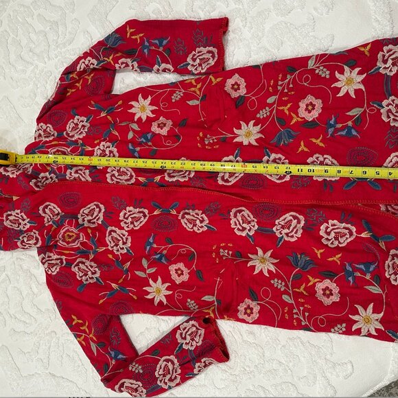 Johnny Was coat, jacket, fully embroidered, M, red, medium, great condition - Picture 16 of 16